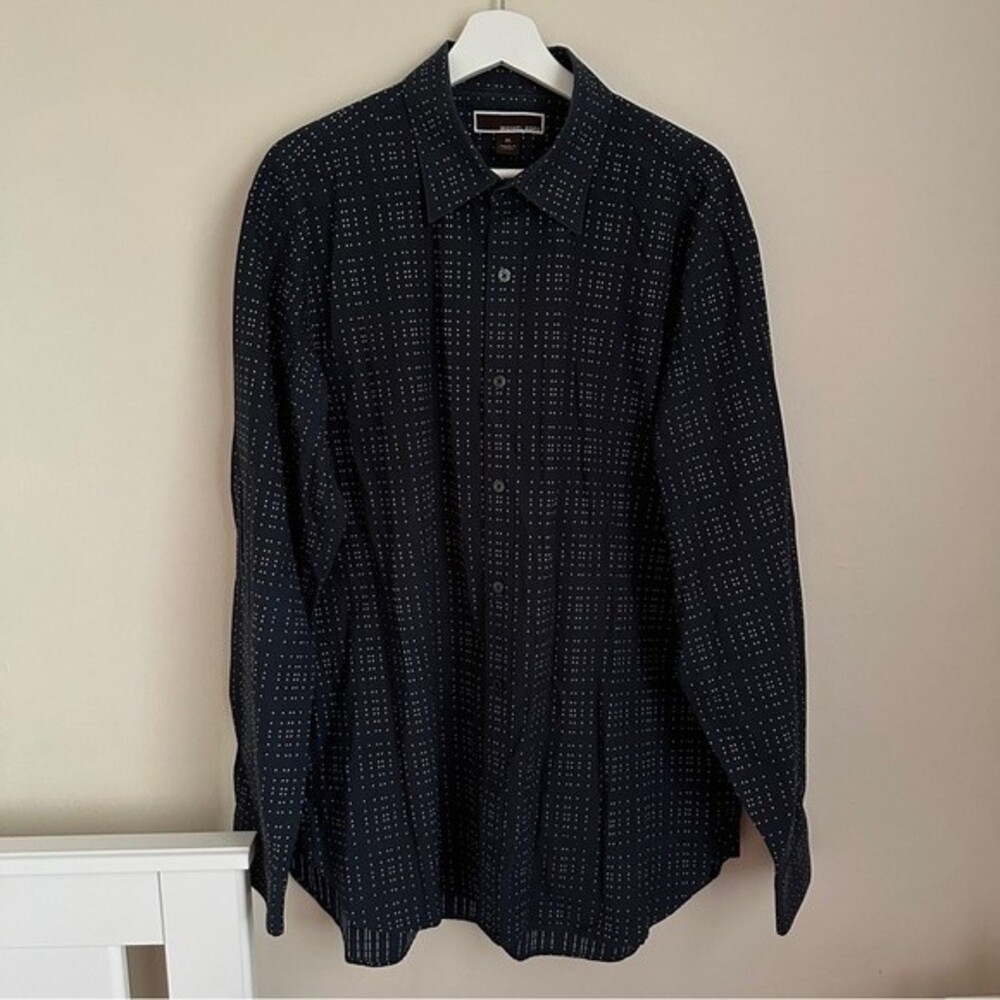 MK black printed dress shirt size XL
